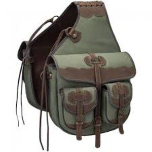 Tough 1 Leather & Canvas Trail Saddlebags